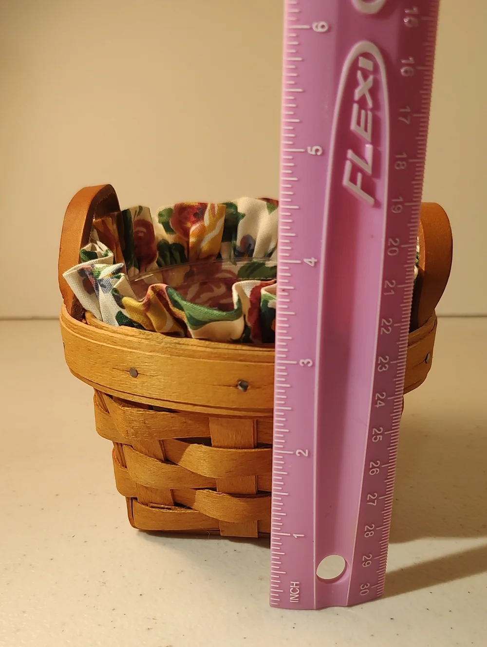 Longaberger 1995 Hostess Thyme Basket, Liner And Plastic Protector